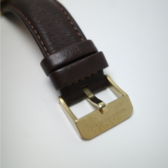 Karl Lagerfeld KL1038 Unisex Brown Leather Gold Bezel Men's Watch - Picture 5 of 15